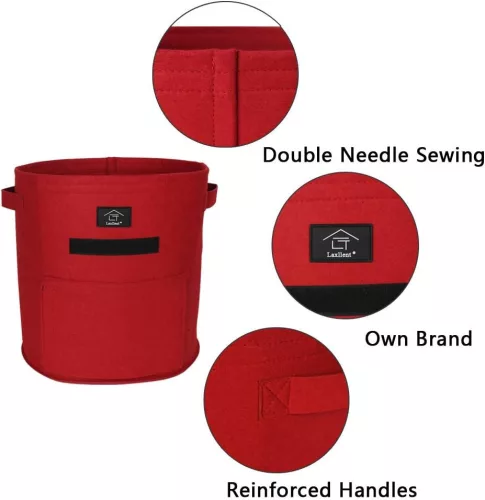 Kvetináč Laxllent Textil 2 veľké 2 malé zelené