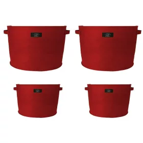 Laxllent Textil kvetináč 2veľký 2malý červená farba