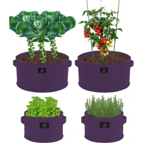   Laxllent Textil kvetináč červená 2 veľké 2 malé fialová farba