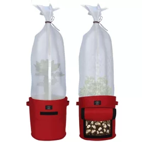   Kvetináč Laxllent Textil 2 veľké červené + ochranná sieť na rastliny