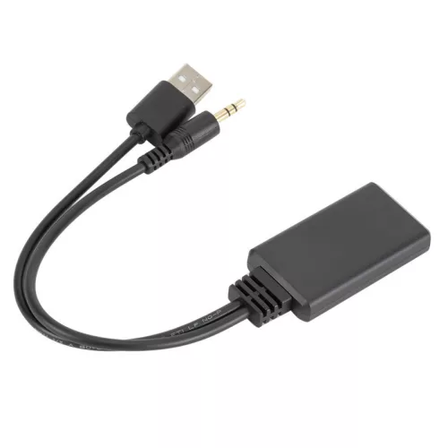 Automobilový AUX Bluetooth audio vysielač a prijímač