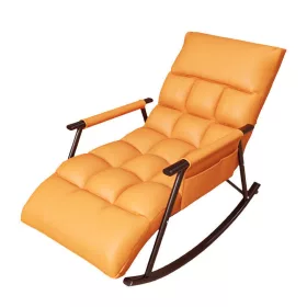 Relaxačná hojdacia stolička v oranžovej farbe