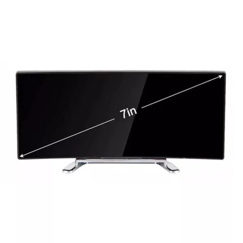 Digitálny budík s oblúkovým LCD displejom.