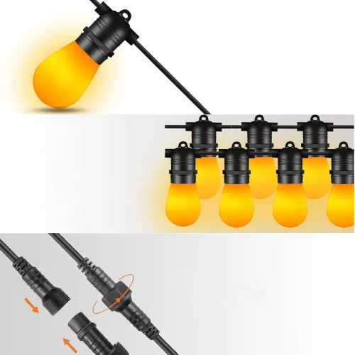 15 metrov vonkajšie svetelná reťaz
