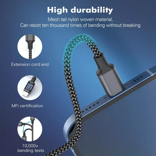 Amoner 6-dielny súprava káblov pre iPhone pre iOS