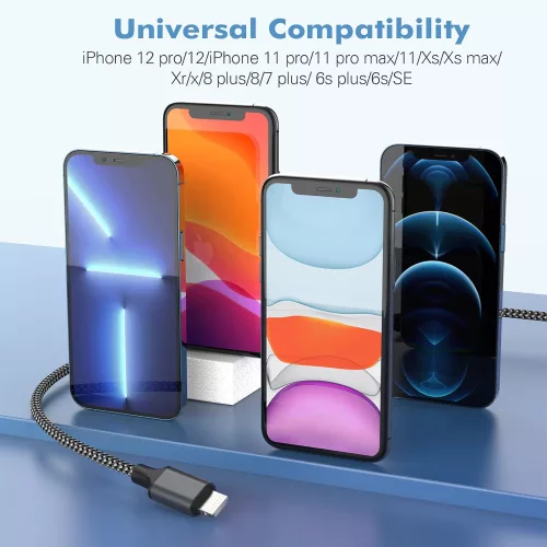 Amoner 6-dielny súprava káblov pre iPhone pre iOS
