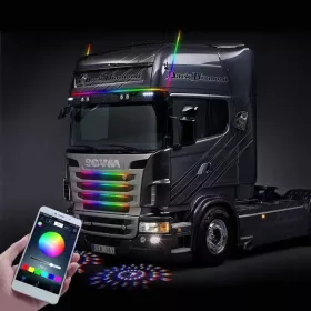 RGB LED pásik na nákladné auto – aplikácia, 220 cm