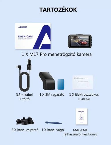 Azdome M17 palubná kamera