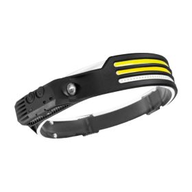   Čelová LED lampa s pohybovým senzorom, 4 svetelné zdroje - COB