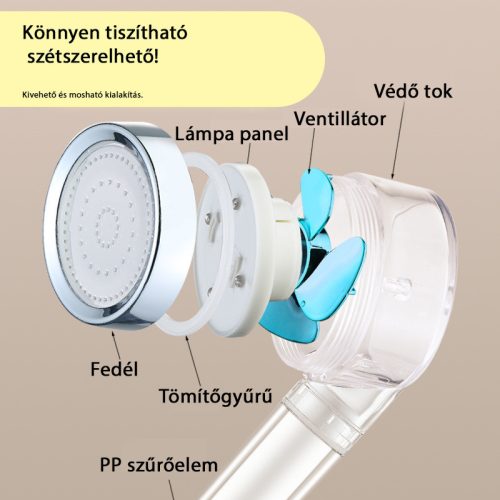 Homeland farebná LED sprchová hlavica