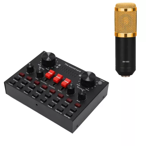 V8S Podcast, karaoke mixážny pult s mikrofónom