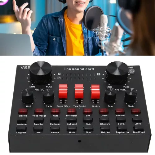 V8S Podcast, karaoke mixážny pult s mikrofónom