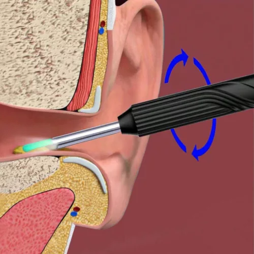 Bezdrôtové ucho čistiace zariadenie s endoskopickou kamerou.