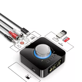 Bluetooth 5.0 AUX audio adaptér a prevodník 2 v 1