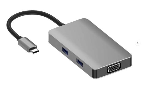 Qhou USB C -> USB 3.0, USB 2.0, VGA, SD a TF karta, HDTV prevodnik
