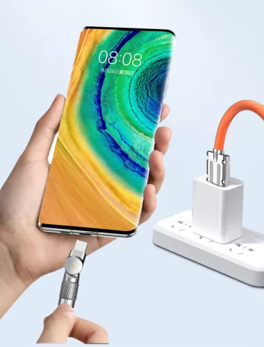 AlphaOne oranžový 2 m kábel typu C