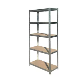   Polica Salgó, kovová polica, 5 poličiek, 150x70x30 cm, nosnosť 875 kg.