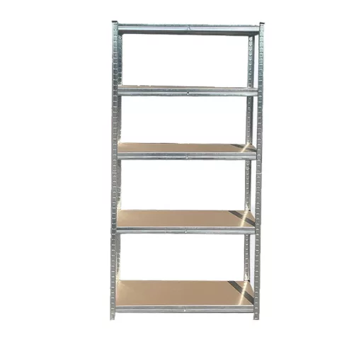 Polica Salgó, kovová polica, 5 poličiek, 150x70x30 cm, nosnosť 875 kg.