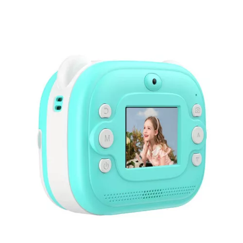 Detský digitálny fotoaparát s okamžitou tlačou, modrý