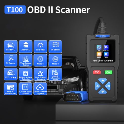 V bunke je text:T100 chybový kód čítačka