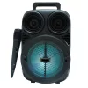 Prenosný 6,5" Bluetooth reproduktor s mikrofónom a LED osvetlením.