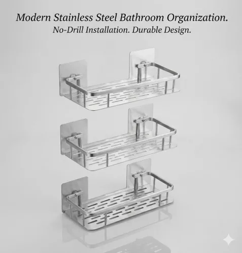 3 szintes alumínium fürdőszobai sarokpolc