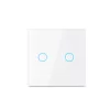 Modern Érintőpaneles Villanykapcsoló – 2-es Osztás (Fehér)