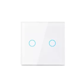   Modern Érintőpaneles Villanykapcsoló – 2-es Osztás (Fehér)