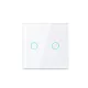 Modern Érintőpaneles Villanykapcsoló – 2-es Osztás (Fehér)
