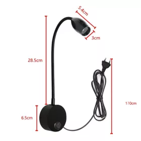   Flexibilná LED čitateľská lampa / nástenné smerové osvetlenie – 3 W – 4000 K