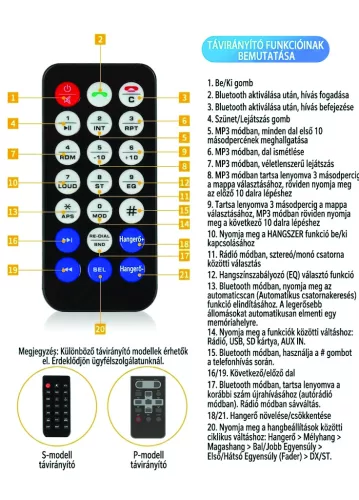 Aokatoo Catana 1807BT Bluetooth autorádio s MP3 prehrávačom, ovládaním cez aplikáciu, USB/TF/AUX vstupom a diaľkovým ovládaním - výhodná cena