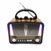 Retro Bluetooth rádio s LED svetlom a praktickou zabaudovanou baterkou - výhodná cena