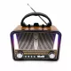 Retro Bluetooth rádio s LED svetlom a praktickou zabaudovanou baterkou - výhodná cena