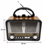 Retro Bluetooth rádio s LED svetlom a praktickou zabaudovanou baterkou - výhodná cena