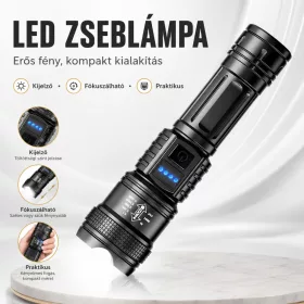   D73 USB nabíjateľná LED baterka s funkciou priblíženia – vonkajšia baterka s vysokým svetelným výkonom