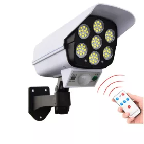   Vonkajšia LED nástenná lampa na solárne napájanie s detektorom pohybu a diaľkovým ovládaním