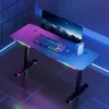 Elektricky nastaviteľný herný stôl s RGB osvetlením – 140×60 cm