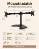 Stojan na dva monitory pre displeje s uhlopriečkou 10–32 palcov, s otočným a nastaviteľným mechanickým ramenom
