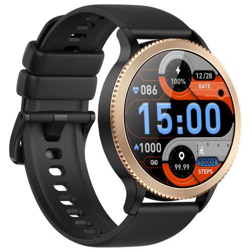 T01 fekete okosóra - Bluetooth-hívás, pulzusmérő, lépésszámláló