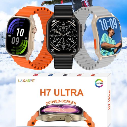 Laxasfit H7 Okosóra Bluetooth-hívás funkcióval, pulzusmérővel, lépésszámlálóval, alvásfigyelővel, ívelt kijelzővel, szabadtéri sportokhoz, fekete