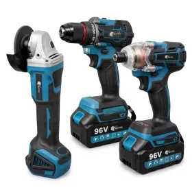   Rextool 3 részes akkumulátoros szerszámkészlet 2×96V akkumulátorral