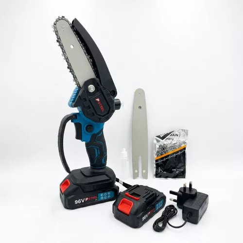 PSteel Dupla Akkumulátoros Ágvágó Láncfűrész – 96V