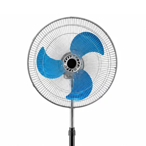 Sada 2 ks 18-palcových stojacích ventilátorov – s 3 kovovými lopatkami, 3 rýchlostnými stupňami, nastaviteľná výška v rozmedzí 100–128 cm