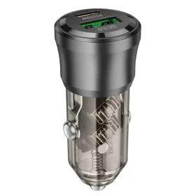   Borofone BZ25 Journey 38 W USB-A/USB-C nabíjačka do auta + 1 m kábel USB-C–USB-C, čierna