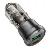 Borofone BZ25 Journey 38 W USB-A/USB-C nabíjačka do auta + 1 m kábel USB-C–USB-C, čierna