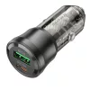 Borofone BZ25 Journey 38 W USB-A/USB-C nabíjačka do auta + 1 m kábel USB-C–USB-C, čierna
