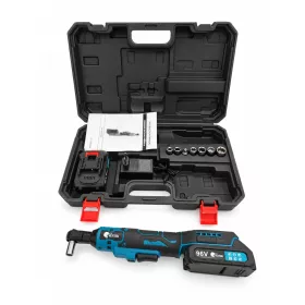   Sada akumulátorových skrutkovačov s ráčnovým mechanizmom REXTOOL, s 2 akumulátormi