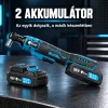 Sada akumulátorových skrutkovačov s ráčnovým mechanizmom REXTOOL, s 2 akumulátormi