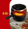 Nineshield légkeveréses sütő forgó lapáttal, 8L 1500W - receptkönyvvel