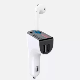   V14 2 v 1 – automobilová súprava slúchadiel a vysielač + 2 ks USB + TF karta